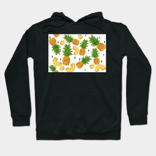 Pineapples on White Hoodie